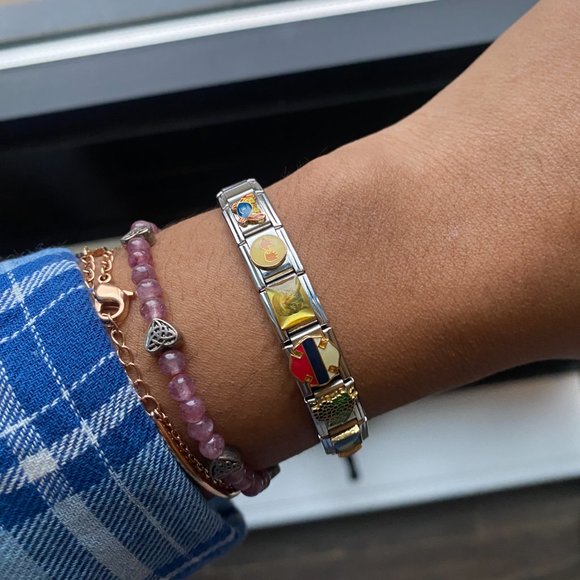 Y2K Italian link charm bracelet - Picture 3 of 4